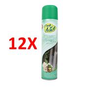 12 X Fresh Aroma Deo Per Ambienti Spray Muschio Bianco 300 Ml