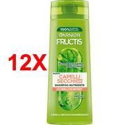 Garnier Fructis Shampoo Nutriente 2in1, Per Capelli Secchi e Danneggiati, Azione Riparatrice, Con Estratto di Canna da Zucchero, 250 ml