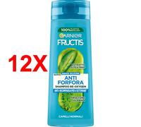 12 X Fructis Shampoo Re-oxygen Anti Forfora - Per Capelli Normali Con Estratto