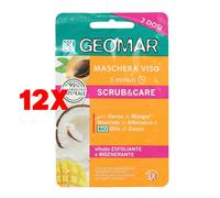 Geomar Maschera Viso 15Ml (2 X 7.5 Ml ) Esfoliante Illuminante Con Alga Coralli