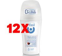 12 X Infasil Deodorante Stick Neutro Extra Delicato 50 Ml Antimacchia 0% Sali A
