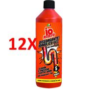 12 X Io Risolvo Disgorgante Idraulico Gel Con Candeggina 1 Lt