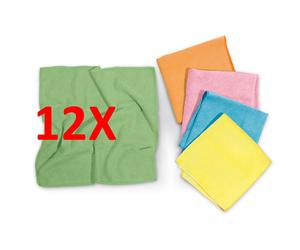 12 X La Piacentina Set 5 Panni Microfibra Multiuso "blufibra" Cm 40x40