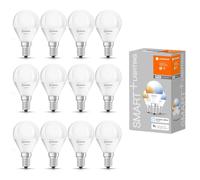 12 X Ledvance Smart+ Gocce 4,9W = 40W E14 Opaco 470lm CCT 2700K-6500K App WiFi [EEK: F]