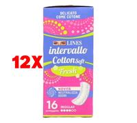 24 Conf(384 Proteggi Slip) Lines Intervallo Cotton Soft Salva Slip Fresh Distesi