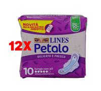 12 X Lines Petalo Lungo Con Ali 10 Pz Ipoallergenico