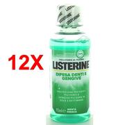 12 X Listerine Collutorio Difesa Denti E Gengive Menta Fresca 95 Ml Formato Via