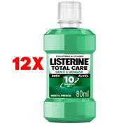 12 X Listerine Collutorio Difesa Denti E Gengive Zero Alcool 80 Ml Travel Size