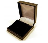 12 x Luxury Similpelle Ciondolo Scatole Nero Oro Righe Regalo Presentation SP826