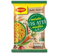 12 X MAGGI Nutri-Licious Masala Veg Atta Grano Farina Noodles - 72.5 G Borsetta