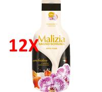12 X Malizia Bagnoschiumaorchidea E Ambra 1000 Ml