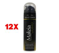 12 X Malizia Uomo Schiuma Da Barba Argan E Karite' 300 Ml Profumo Intesa