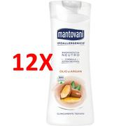 12 X Mantovani Bagnodoccia Neutro Olio Di Argan 400 Ml