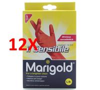 12 X Marigold Guanti Il Sensibile Grande