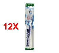 12 X Mentadent Spazzolino Da Denti Professionale Manuale Medio Setole Medie