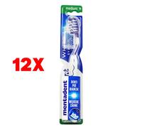 12 X Mentadent Spazzolino Denti White System Medio+coprisetole