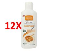 12 X Natural Honey Shower Gel Nourishing 650 Ml