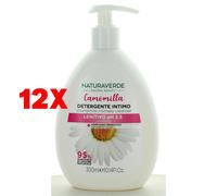 12 X Naturaverde Detergente Intimo Lenitivo 300 Ml. Camomilla Ph 3,5