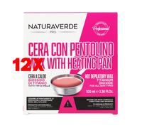 12 X Naturaverde Professional Pentola Cera Depilatoria A Caldo 100 Ml Ceretta
