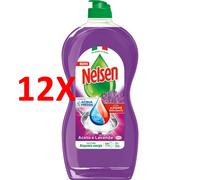 12 X Nelsen Detersivo Liquido Piatti Aceto E Lavanda 850 Ml