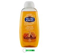 12 X Neutro Roberts Doccia Shampoo Idratante - Shampoo doccia con miele e acero rosso, eccellente per la pulizia di corpo e capelli, 250 ml + portachiavi Beni Culinari