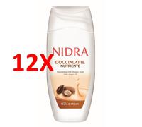 12 X Nidra Docciaschiuma Latte Nutriente All'olio D'argan 250 Ml