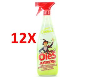 12 X Oies Saniessenza Gialla Profuma Ambiente, Desodorizza, Deterge, Spolvera,