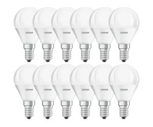 12 X Osram LED Lampadine Goccia 5,7W = 40W E14 Opaco P45 Warmwhite 2700K [EEK: G]