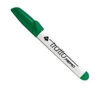 Pennarello a Secco TRATTO Memo Punta a Scalpello VERDE per Lavagna (12 Pz)