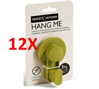 12 X Perfetto Gancio Universale Con Ventosa Adesiva 1 Posto
