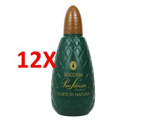 12 X Pino Silvestre Bagnoschiuma Forte Di Natura 1000 Ml