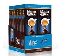 12 x POCKET COFFEE ESPRESSO DECAFFEINATO 5 CIOCCOLATINI PRALINE CAFFE' LIQUIDO