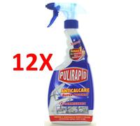 12 X Pulirapid Igienizzante Ad Azione Anticalcare Igienizzantetrigger 500 Ml.