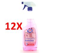 12 X Sanicasa Detergente Con Alcool Spray 750 Ml Amacasa