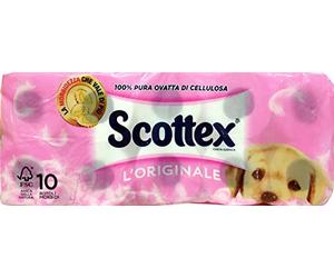 12 x SCOTTEX Carta Igienica Originale 10 Rotoli