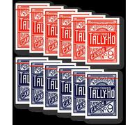12 X Tally-Ho Ventilatore Back Poker Carte Blu/Rosso Carte da Gioco di Carte