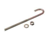 12 X Tetti Gancio Bulloni +Dadi E Rondella M8 X 100mm Acciaio BZP Onestopdiy