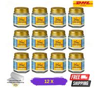 12 X Tiger Balm Bianco Unguento 30g per Emicrania, Dolore Muscolare Sollievo &
