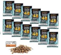 12 x Turbo Lievito alcole - Alcotec Pure 48-135g, Lievito per la fermentazione dello zucchero, Spirito Lievito, Vodka Lievito
