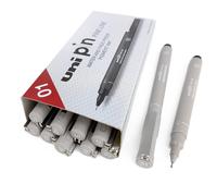 12 X Uni Ball Pin Penna Da Disegno Fineliner Ultra Fine Marker - In 5 Colori