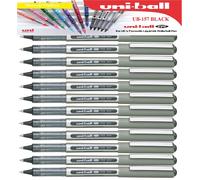 12 x UNIBALL EYE FINE UB 157 ROLLER BALL PEN 0,7 mm NERO Uni ball penne