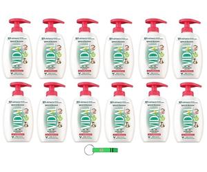 12 X Vidal Sapone Liquido Igiene/con profumo di menta e lime Sapone Liquido 300 ml + portachiavi Beni Culinari