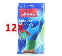 12 X Vileda Guanti Confort Extra S/7 Piccolo