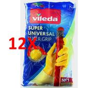12 X Vileda Guanti Super Universal 8 Media