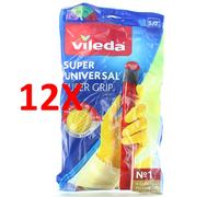 12 X Vileda Guanti Super Universal S/7 Piccola