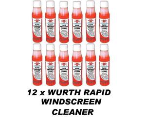 12 X Wurth Rapid Parabrezza Detergente 32ml Concentrato Schermo Lavare È 30-36lt