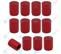 12 X You.S Alluminio Coperture Valvole Rosso con Guarnizione per Auto Camion -