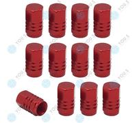 12 X You.S Alluminio Coperture Valvole Rosso con Guarnizione per Camion Auto -