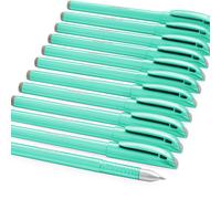 12 X Zebra Zge Gel Inchiostro Bastone Penne - Metallico Barile - 0.7mm Verde