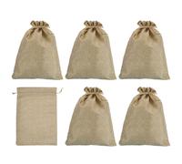 12"x8" Moneta Denaro Sacchi Borsa,6pz con Laccetto Valuta Borse Stile 3,Beige